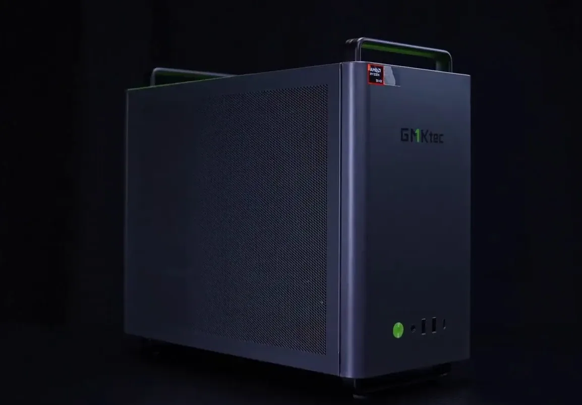 GMKtec NEO-X1 Pro Ryzen 9 9955HX3D precio — GMKtec Ryzen 9 9955HX3D and desktop RTX 5070 in a 14.6L chassis, priced at $2,400