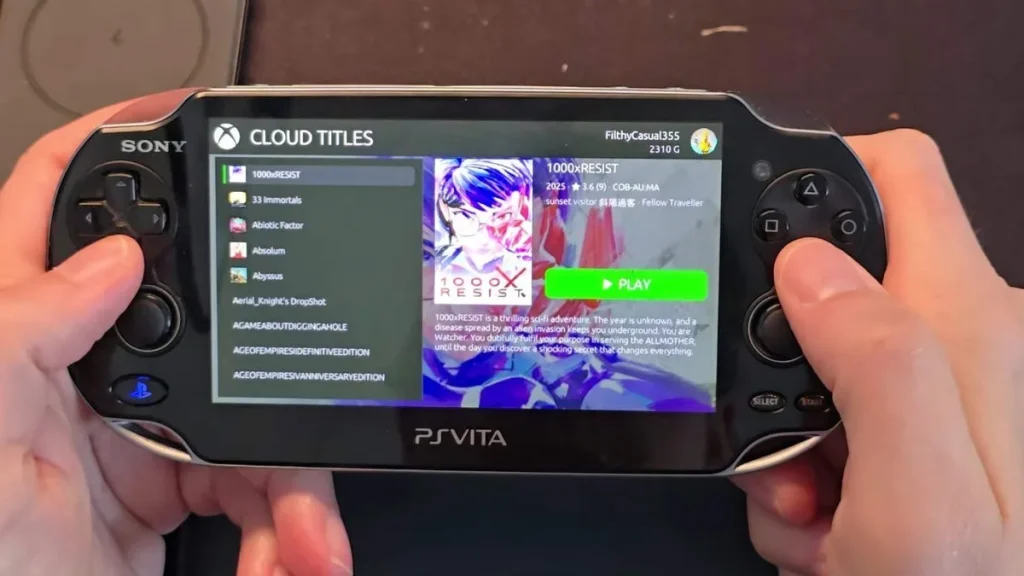 Un desarrollador convierte la vieja PS Vita en un mando de Xbox Cloud Gaming GreenVita Xbox Cloud Gaming PS Vita — Un desarrollador convierte la vieja PS Vita en un mando de Xbox Cloud Gaming