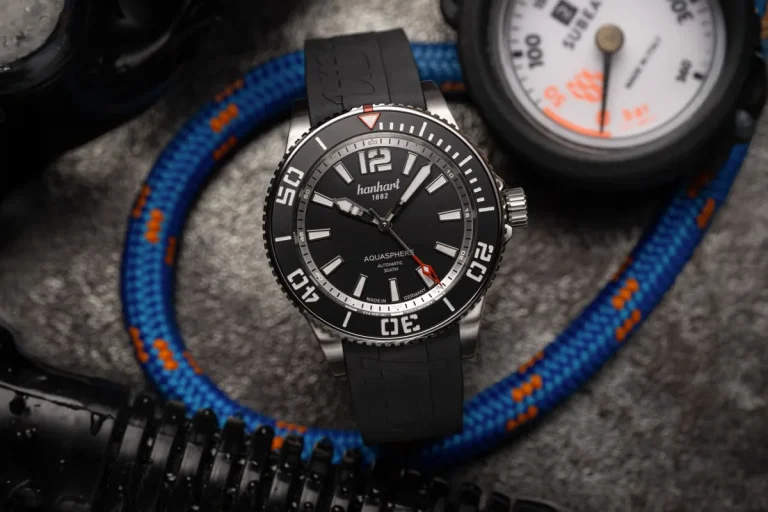 Hanhart Aquasphere — Hanhart lanza el Aquasphere en un acabado negro mate que redefine su reloj de buceo