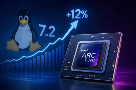 La Intel Arc B390 gana hasta un 12% de rendimiento con Linux 7.2 Intel Arc B390 Linux 7.2 — La Intel Arc B390 gana hasta un 12% de rendimiento con Linux 7.2