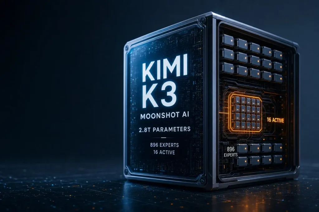 Kimi K3 libera 2,8 billones de parámetros y prepara sus pesos abiertos Kimi K3 libera 2,8 billones de parámetros y prepara sus pesos abiertos
