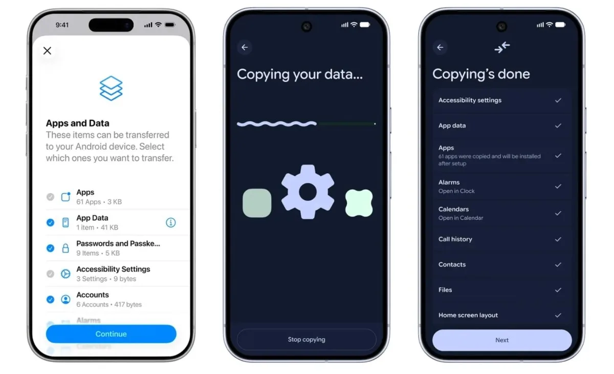 migrar de iPhone a Android 17 — Android 17's new iOS migration tool now available on Samsung's latest foldables