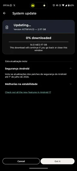 Motorola Signature Android 17 beta update