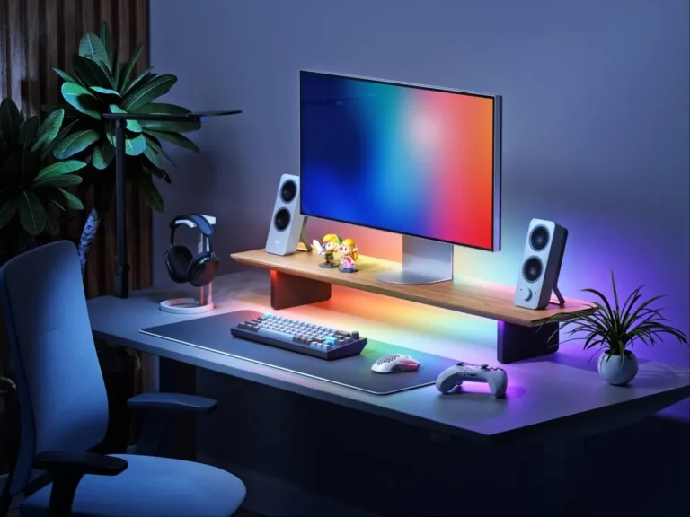 Nanoleaf Smart LED Monitor Stand — Nanoleaf lanza un elevador de monitor con 102 zonas RGB y luz de tarea integrada