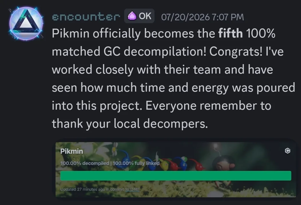 Pikmin PC sin emulador — Pikmin Discord decompiled