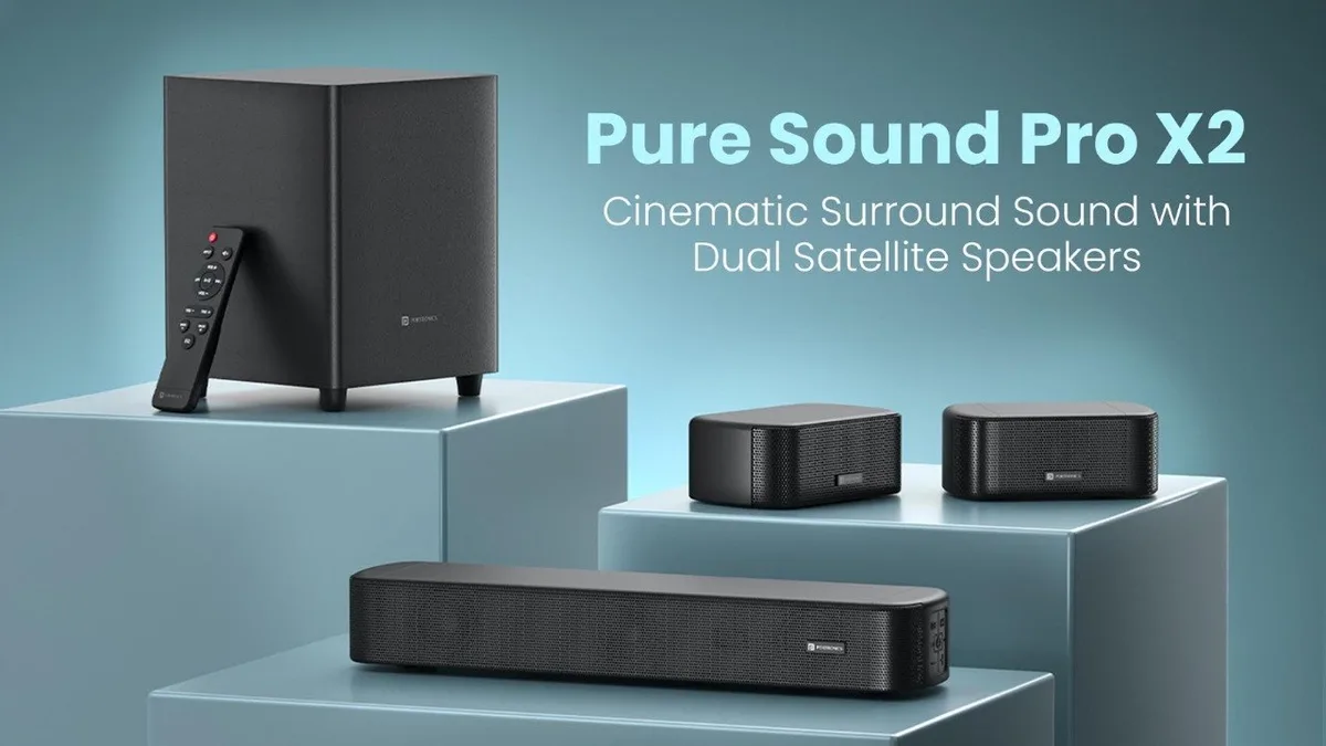 Portronics Pure Sound Pro X2 — Portronics lanza un cine 5.1 de 150W con barra por 63,49 euros