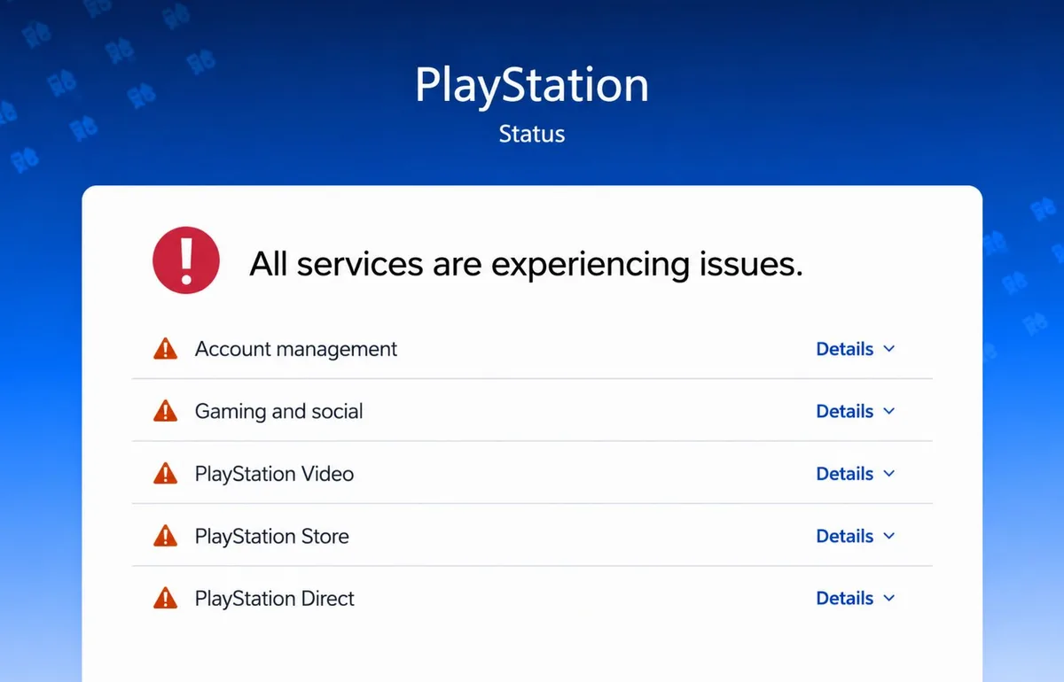 Sony PlayStation Network problema — PlayStation Network outage affected all PSN services