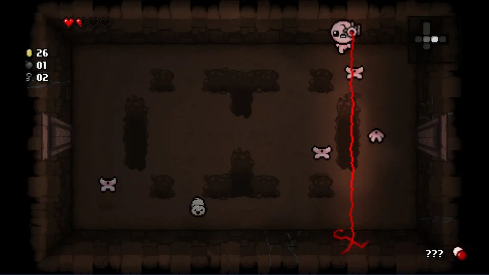 Pictured: A gameplay screenshot from The Binding of Isaac: Rebirth.