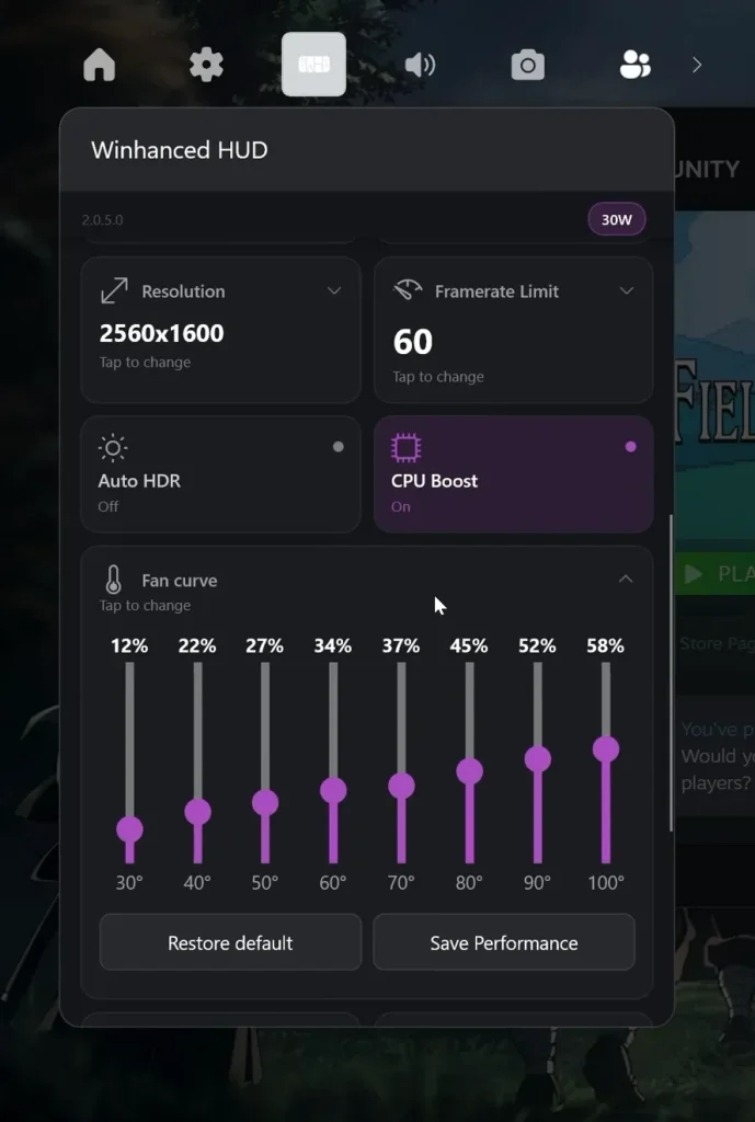 Winhanced 0.9.9.2 adds HUD 2.0 and new Intel handheld controls