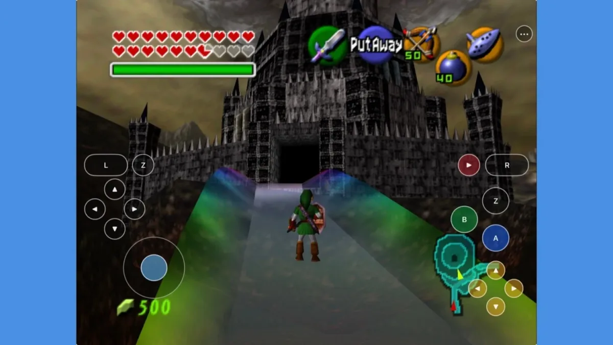 Zelda Ocarina Time emulador iPhone — The Legend of Zelda: Ocarina of Time for iPad and iPhone, image credit: GitHub/Kahris.