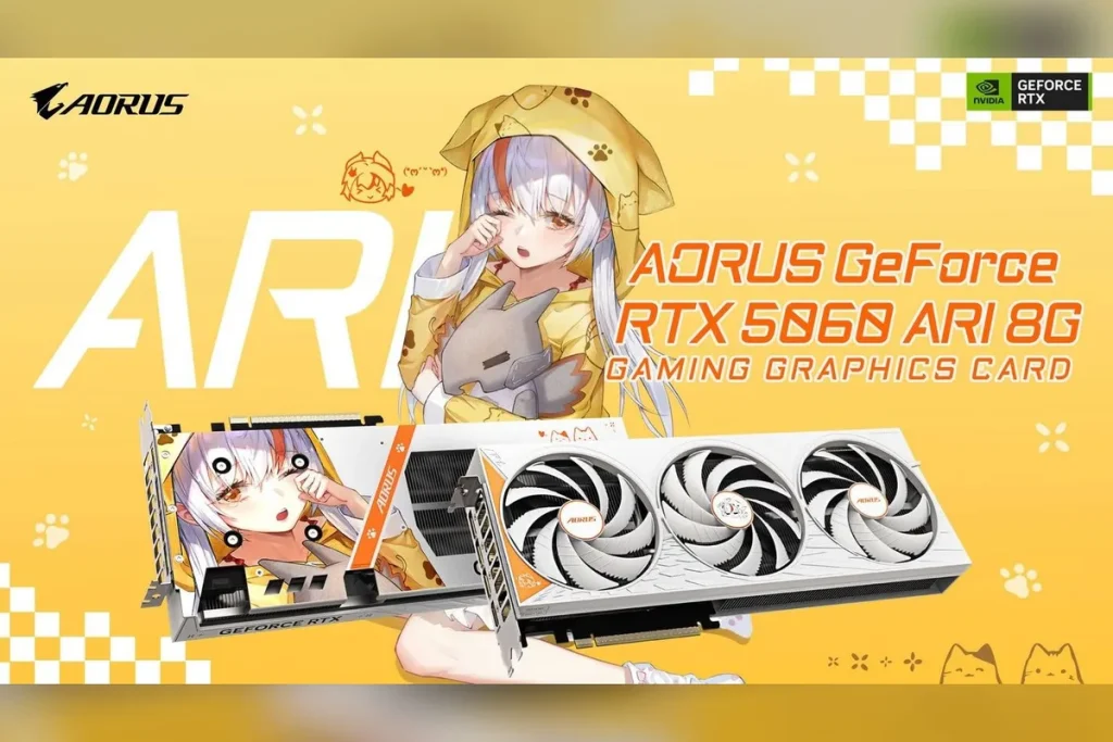 Gigabyte presenta la AORUS RTX 5060 ARI 8G, la gama media se viste de gaming puro AORUS GeForce RTX 5060 ARI — Gigabyte presenta la AORUS RTX 5060 ARI 8G, la gama media se viste de gaming puro