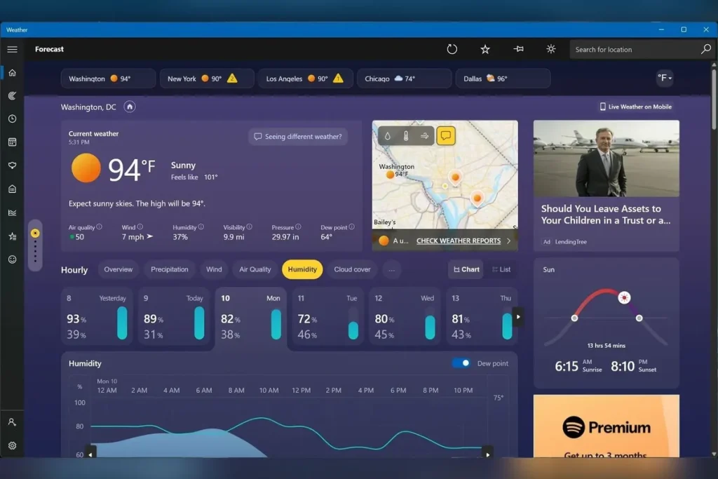 La app de clima de Windows 11 consume más de 1,2 GB de RAM solo para dar el pronóstico aplicación clima Windows 11 RAM — La app de clima de Windows 11 consume más de 1,2 GB de RAM solo para dar el pronóstico