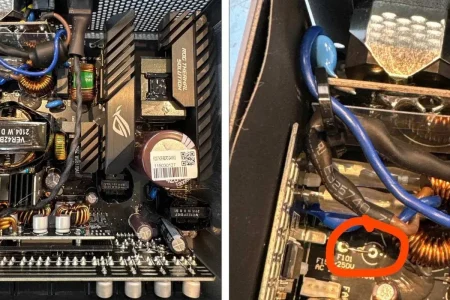 ASUS ROG Strix PSU defecto fuego — Una ROG Strix devuelta por RMA llegó con el fusible puenteado