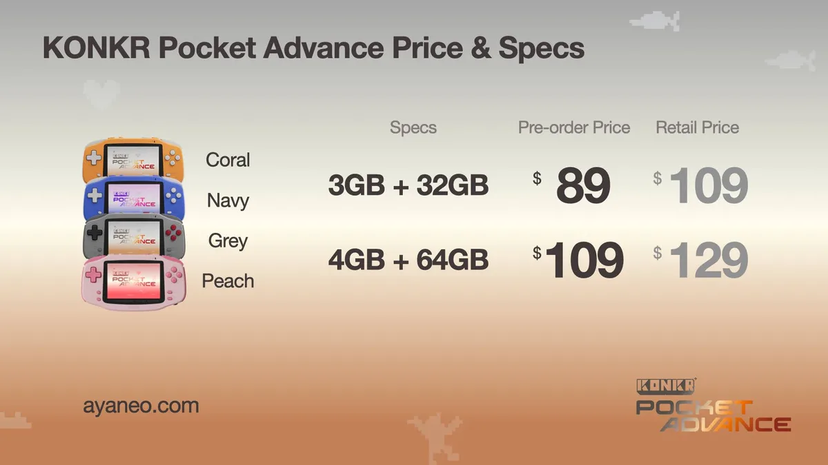 Ayaneo Konkr Pocket Advance Peach imagen 3