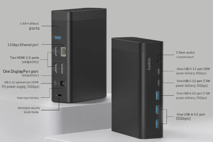 Belkin INC032 precio características — Belkin 12-in-1 display dock ports