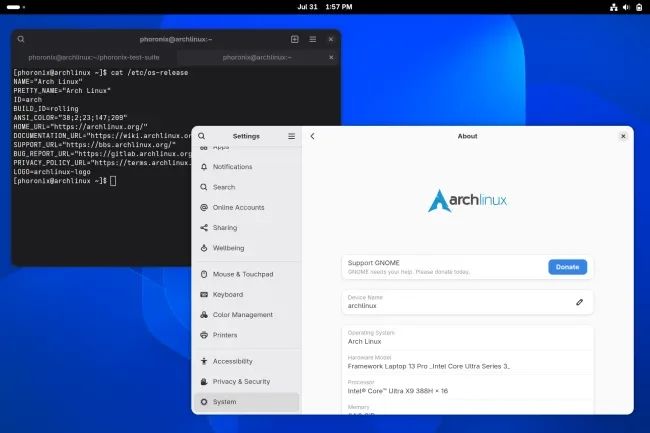 Arch Linux on Framework Laptop 13 Pro