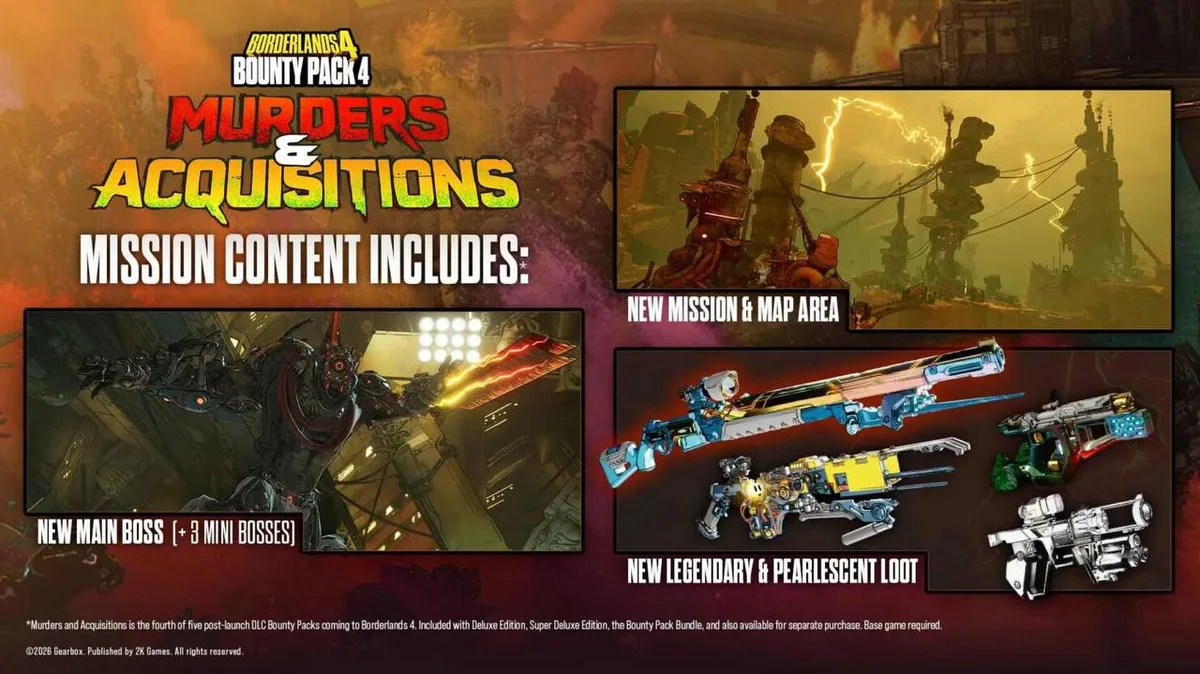 Borderlands 4 versión 1.9 Murders Acquisitions — borderlands 4 version 1 9 murders acquis imagen 1