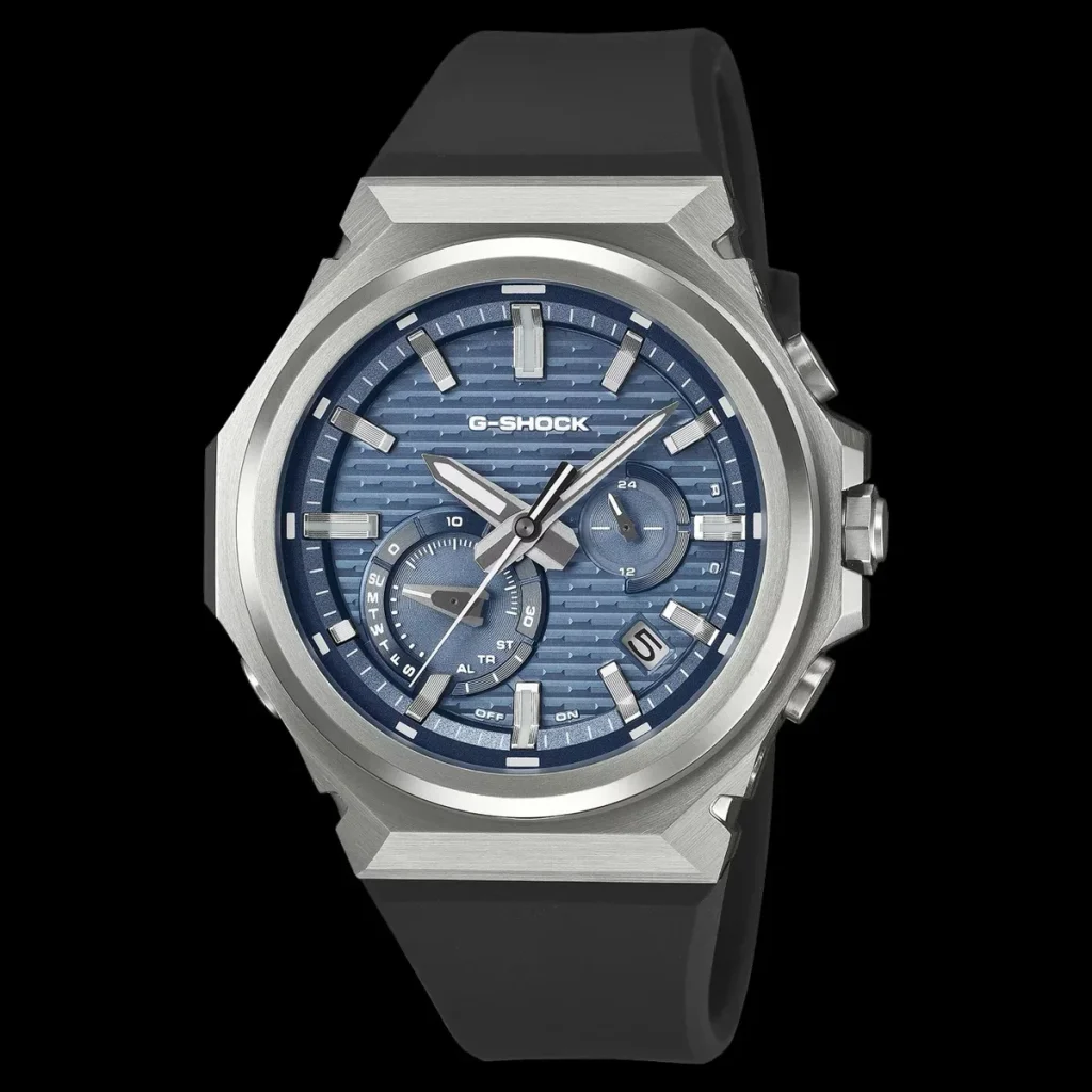 Casio G-Steel GST-B1000 Bluetooth — The GST-B1000-2A comes with a dark mettalic blue dial