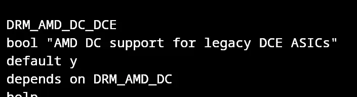 correcciones HDMI FRL AMD — AMD DCE new Kconfig