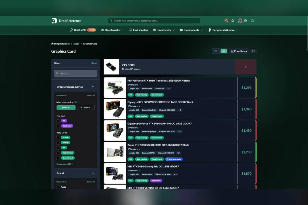 DropReference llega a EE.UU. para comparar precios de piezas de PC y estimar rendimiento en juegos DropReference herramienta precio hardware — DropReference llega a EE.UU. para comparar precios de piezas de PC y estimar rendimiento en juegos