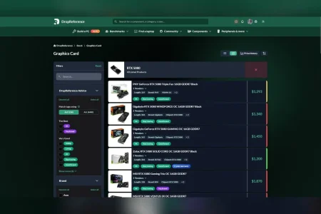 DropReference herramienta precio hardware — DropReference llega a EE.UU. para comparar precios de piezas de PC y estimar rendimiento en juegos