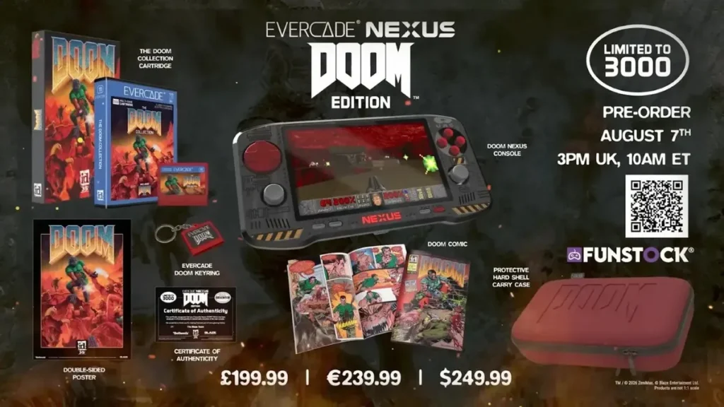 evercade nexus doom edition handheld lim imagen 1
