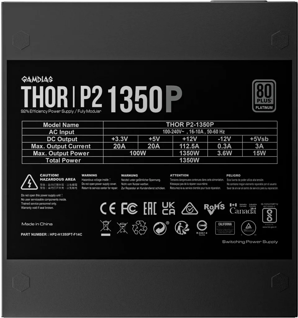fuente modular THOR P2 ATX 3.1 galeria 2