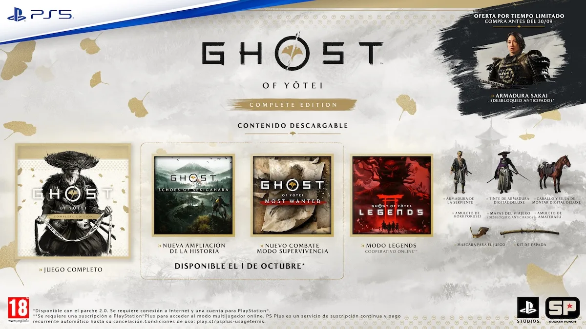 Ghost of Yōtei — Ghost of Yotei Complete Edition llega el 1 de octubre con nueva expansion y modo roguelike