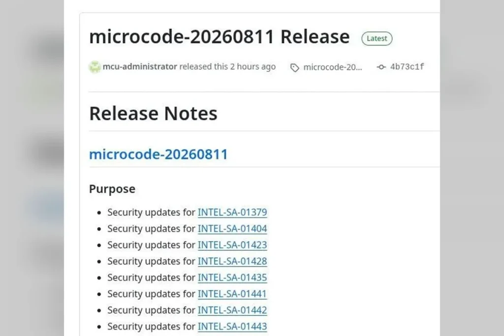 Intel publica el microcode 20260811 para corregir ocho fallos de seguridad en sus CPU Intel CPU vulnerabilidades microcode — Intel publica el microcode 20260811 para corregir ocho fallos de seguridad en sus CPU