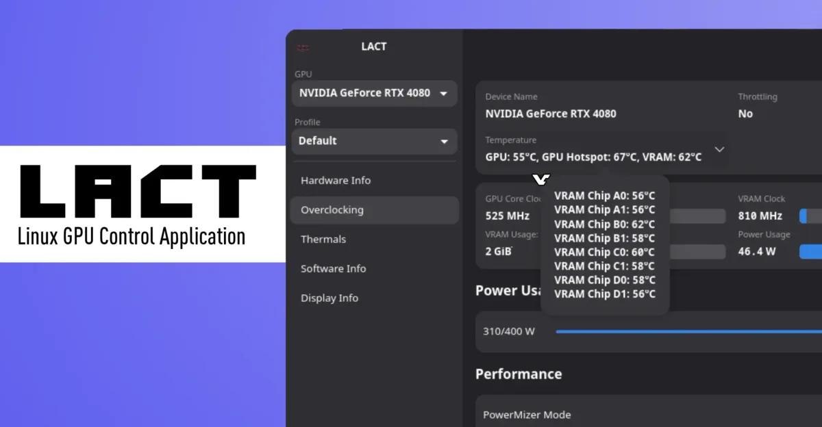 LACT 0.10.0 NVIDIA voltage boost Linux — LACT 0.10.0 adds NVIDIA voltage boost and per-chip GDDR7 temperature monitoring on Linux