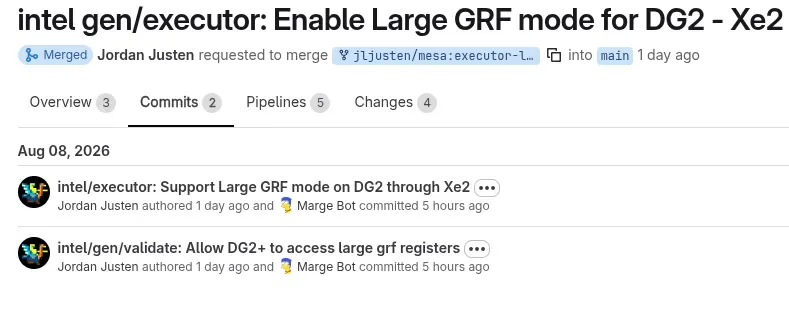 Mesa 26.3 Intel Driver Large GRF — Intel Large GRF for Mesa