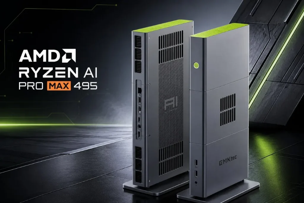 mini-PC Ryzen AI Max 495 — El GMKtec EVO-X5 se filtra en Geekbench con el Ryzen AI Max+ PRO 495 antes de su anuncio oficial