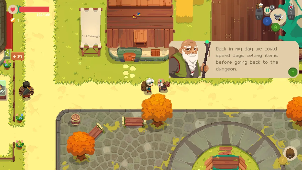 Moonlighter juego gratuito Steam — Pictured: A gameplay screenshot from Moonlighter.