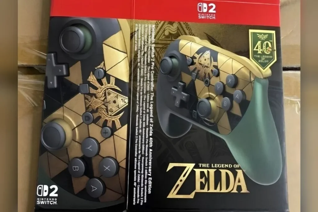 Filtran una Nintendo Switch 2 de Zelda con mando Pro a juego por el 40 aniversario Nintendo Switch 2 Zelda edición limitada — Filtran una Nintendo Switch 2 de Zelda con mando Pro a juego por el 40 aniversario