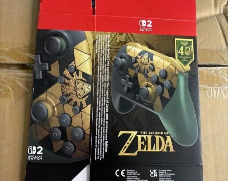 Nintendo Switch 2 Zelda edición limitada — Zelda-themed Switch 2 Pro Controller.