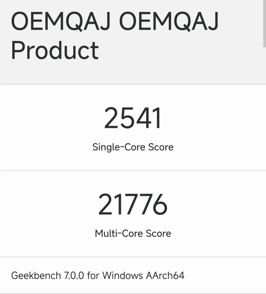 Nvidia RTX Spark 18 núcleos Geekbench — Geekbench result of the 18-core N1X config