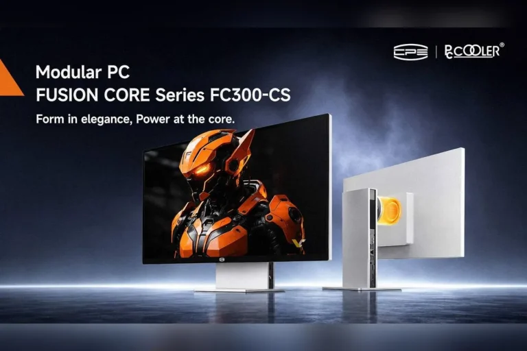 PCCOOLER Fusion Core FC300-CS modular — PCCOOLER separa el PC y la pantalla en un AIO modular con Meteor Lake