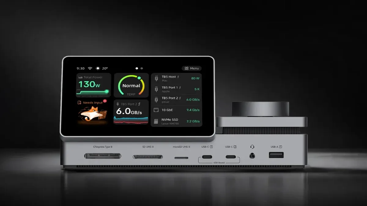 Pexarbolt Ultra Thunderbolt 5 dock precio — Pexar anuncia el PexarBolt Ultra, un dock Thunderbolt 5 con pantalla y 22 puertos, con descuento de salida