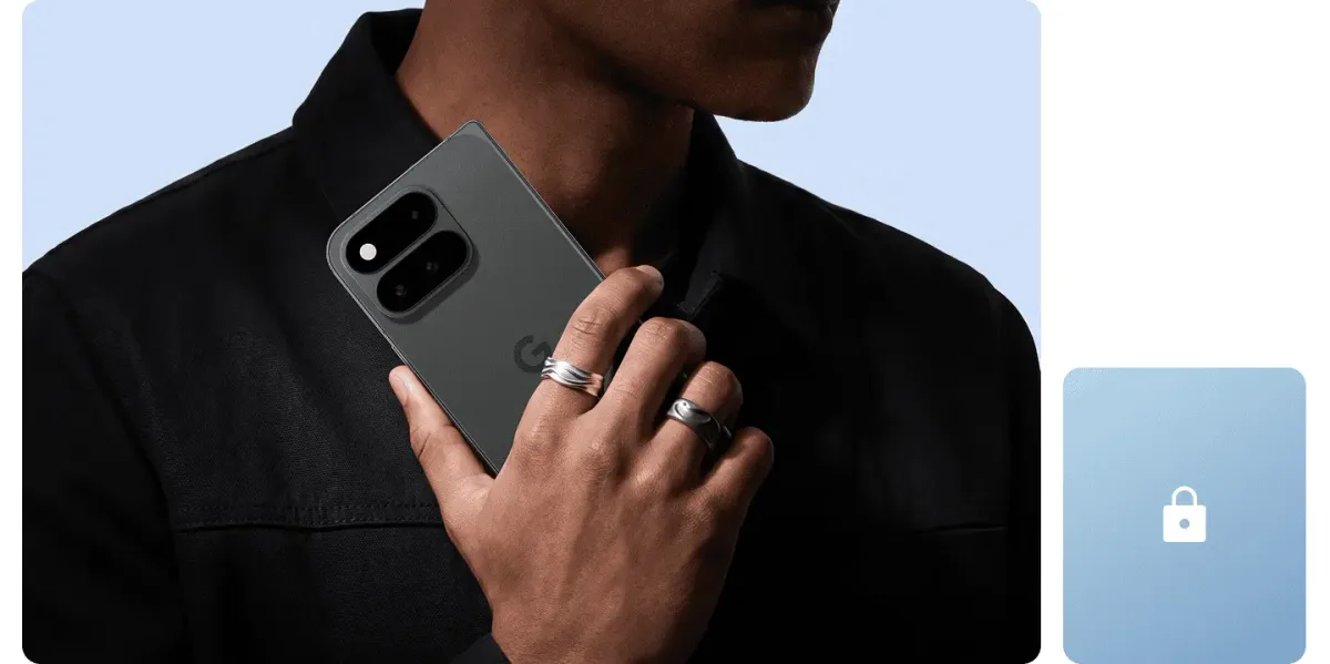 Pixel 11 Pro Fold in Olive and Obsidian colors