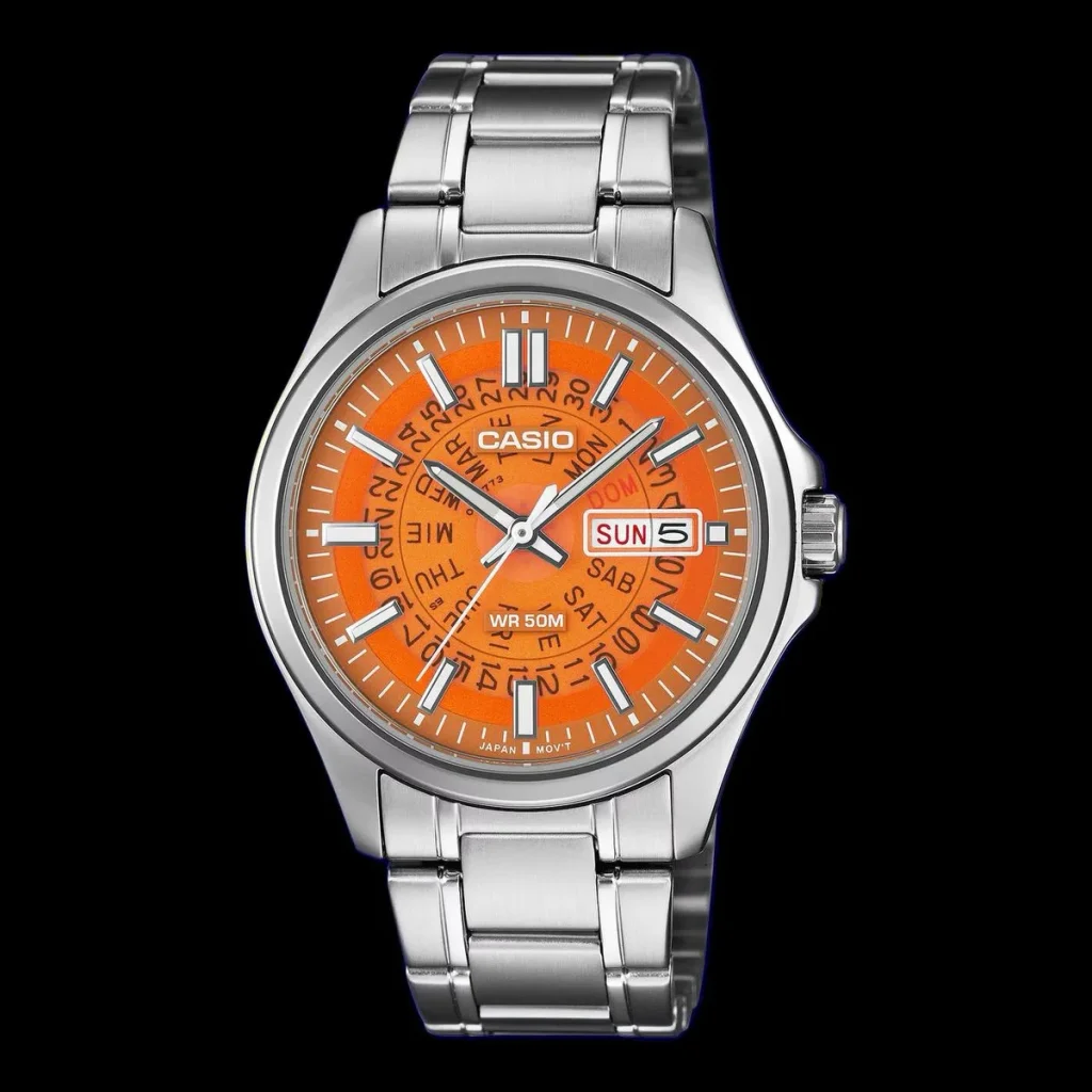 reloj vintage casio mtp e740 colores tra imagen 1