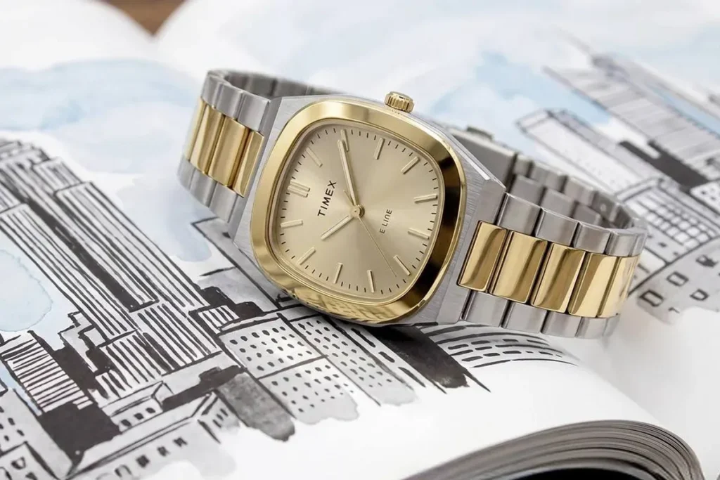 Timex recupera el diseño TV Dial de 1983 con el nuevo Quartz E Line de 30mm Timex E Line vintage 1983 lanzamiento — Timex recupera el diseño TV Dial de 1983 con el nuevo Quartz E Line de 30mm