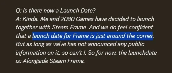 valve steam frame — Steam Frame launch update.