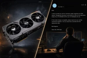 ZOTAC sustituye una RTX 4090 defectuosa por una RTX 5090 tras cuatro reparaciones fallidas ZOTAC RTX 5090 cambio garantía — ZOTAC sustituye una RTX 4090 defectuosa por una RTX 5090 tras cuatro reparaciones fallidas