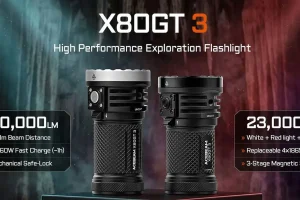 Acebeam X80GT 3 linterna — La Acebeam X80GT 3 alcanza 30.000 lúmenes con 24 LED
