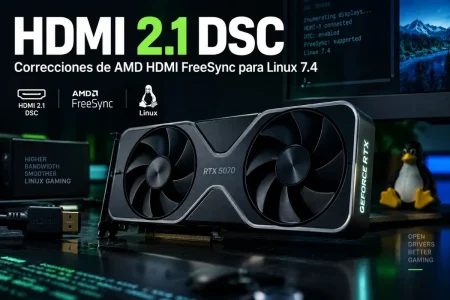 AMD FreeSync HDMI Linux — Nouveau prepara HDMI 2.1 DSC y AMD corrige FreeSync en Linux 7.4