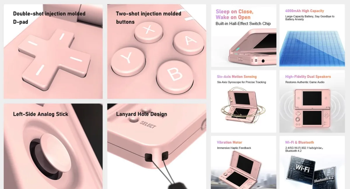 The Anbernic RG DS Plus has an integrated stylus.