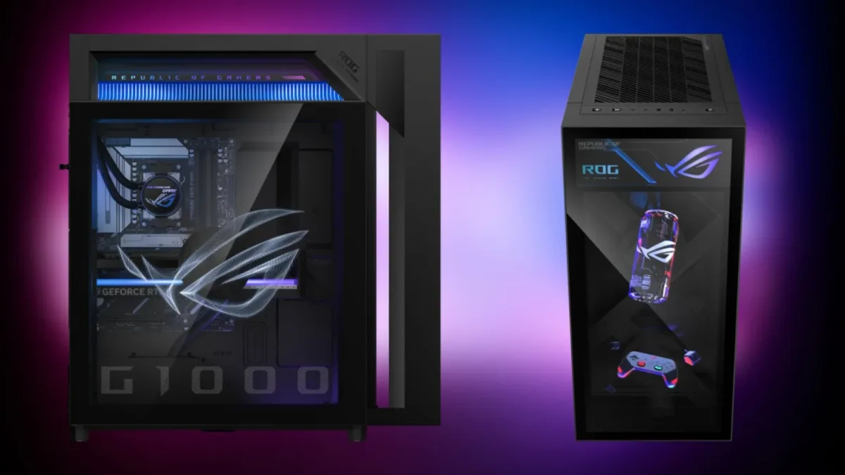 asus rog g1000 — ASUS's new $5,000 ROG G1000 gaming desktop pairs RTX 5080 performance with full-color holographic projectors 1