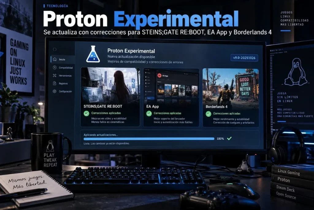 borderlands 4 proton — Borderlands 4 y EA App mejoran con Proton Experimental