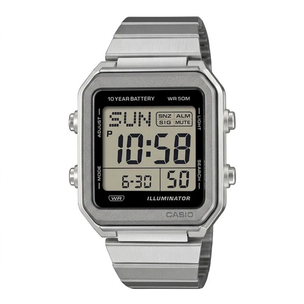 Casio W-221HD-1A — casio w 221hd 1a brazalete acero 80 dola imagen 1