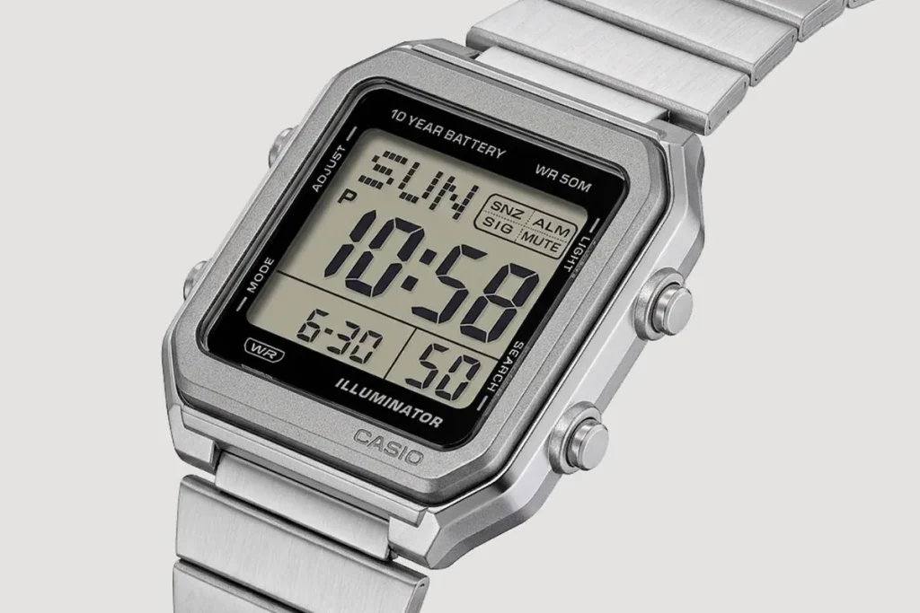 Casio prepara un brazalete de acero para su reloj digital cuadrado más barato Casio W-221HD-1A — Casio prepara un brazalete de acero para su reloj digital cuadrado más barato